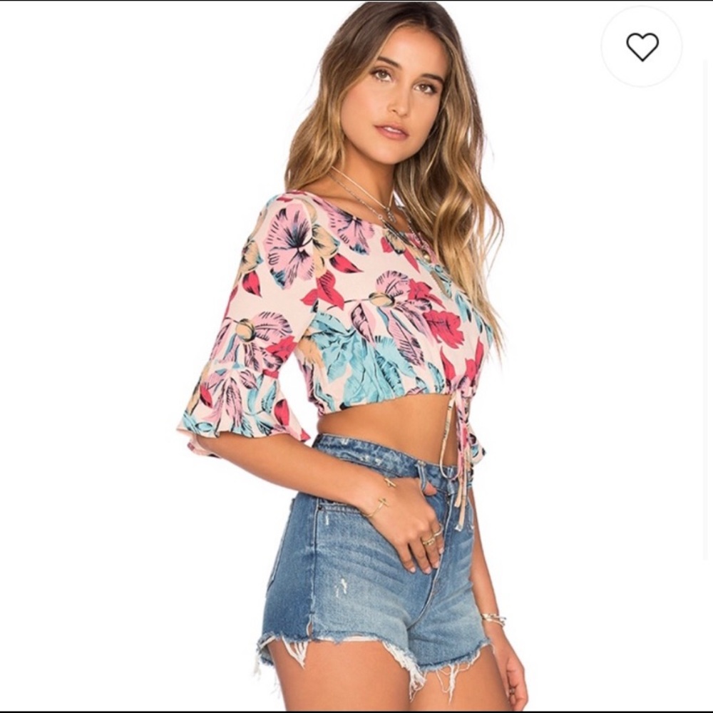 For Love and Lemons X Revolve Floral Top
